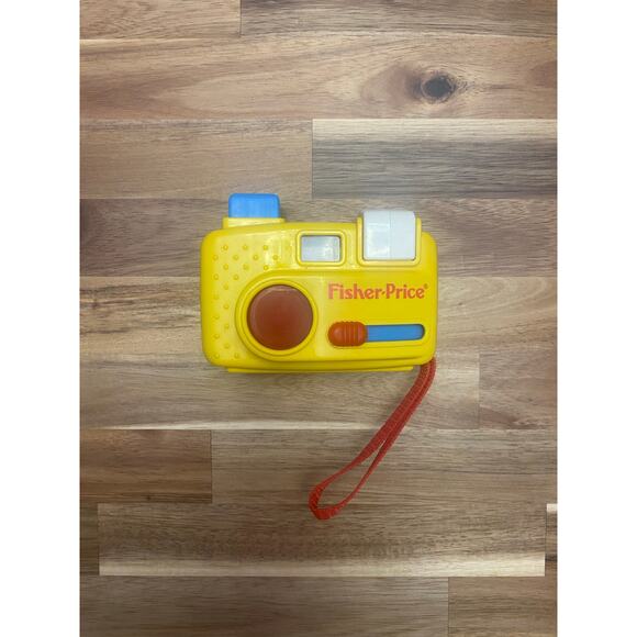 Vintage 1993 Fisher Price Yellow Camera Toy /w Animal Slides to View - Picture 2 of 3
